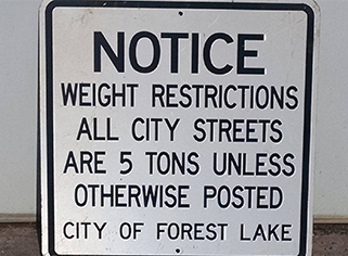 Spring Load Restrictions